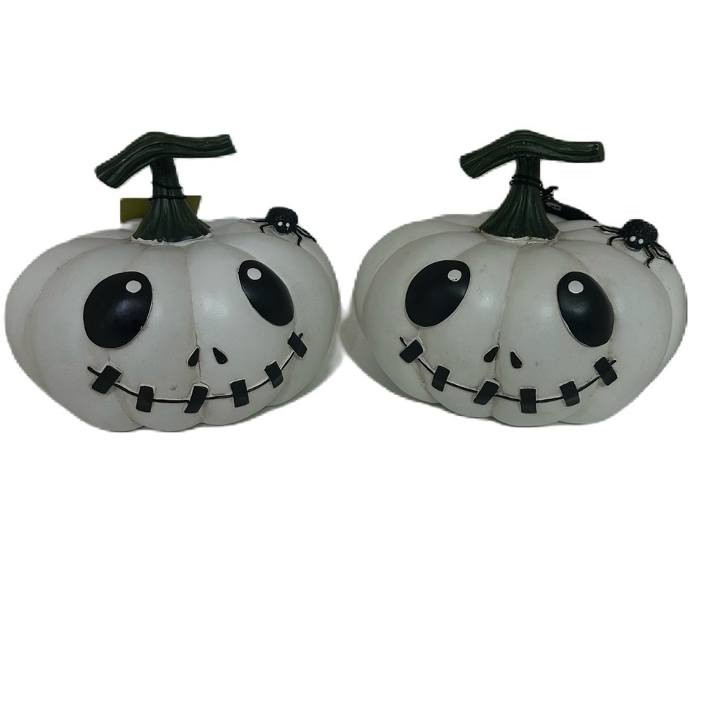 Pumpkin Decor Set Black White Halloween Fall Home Decor - Picture 8 of 15
